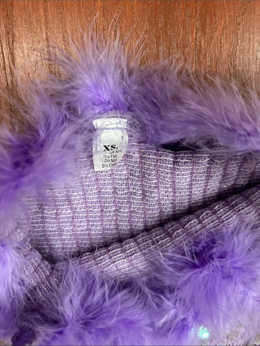 Lilac Sequin & Feather Kids Costume Dress
